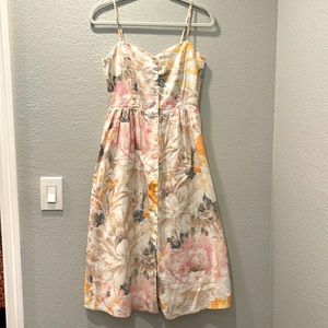H&M cc’s floral linen dress